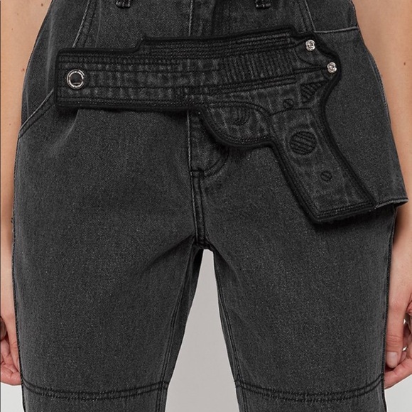 Washed black straight jeans - Picture 4 of 4